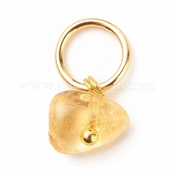 7Pcs 7 Styles Natural Stone Chip Charms&nbsp;PALLOY-JF01485-01