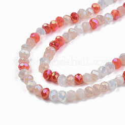 Electroplate Glass Beads Strands&nbsp;X-EGLA-S192-001A-B07