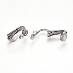 Tarnish Resistant 304 Stainless Steel Clip-on Earring Findings&nbsp;STAS-E453-01P