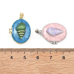 304 Stainless Steel Enamel Locket Pendants&nbsp;STAS-Z191-01