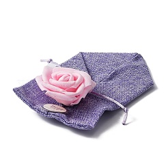 Polyester Ramie Blended Yarn Jewelry Drawstring Gift Bags&nbsp;ABAG-TAC0006-05D