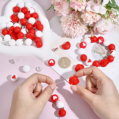 Valentine's Day Beads Findings Kits&nbsp;DIY-PA0001-79