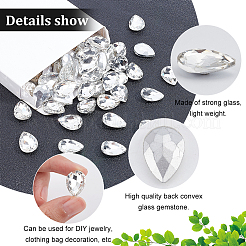 80Pcs Glass Rhinestone Cabochons&nbsp;RGLA-FG0001-16A