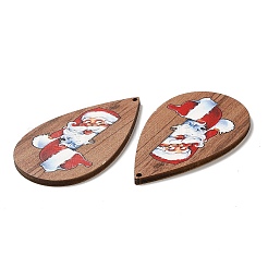 Single Face Christmas Printed Wood Big Pendants&nbsp;WOOD-D025-27