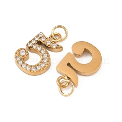 304 Stainless Steel Rhinestone Pendants&nbsp;STAS-N133-03F-G