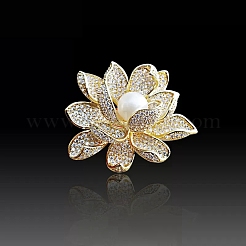 Flower Alloy Crystal Rhinestone Brooch&nbsp;PW-WG24C40-01