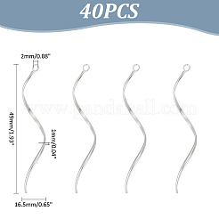 40Pcs 304 Stainless Steel Pendants&nbsp;STAS-UN0060-38
