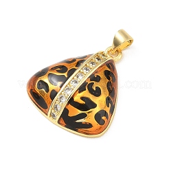 Brass Micro Pave Clear Cubic Zirconia Pendants&nbsp;KK-A303-17B-G