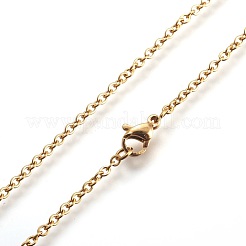 304 Stainless Steel Pendant Necklaces&nbsp;STAS-I099-16-G