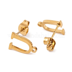 Ion Plating(IP) 304 Stainless Steel Stud Earrings&nbsp;FIND-Q103-01U-G