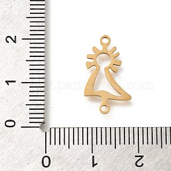 201 Stainless Steel Laser Cut Connector Charms&nbsp;LS-STAS-R132-11G