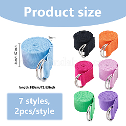 14Pcs 7 Colors Cotton Yoga Tension Band&nbsp;AJEW-DC0003-64