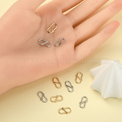 10Pcs 2 Colors 304 Stainless Steel S Hook Clasps&nbsp;STAS-YW0001-31