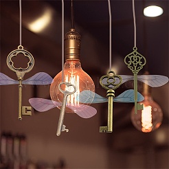 Skeleton Key Charm DIY Jewelry Making Kit for Crafts Gifts&nbsp;DIY-SC0017-38