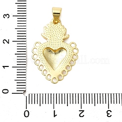 Brass Enamel Pendants&nbsp;KK-P303-08B-G