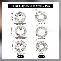 6Pcs 3 Styles Alloy Rhinestone Shoe Buckle Clips&nbsp;AJEW-PH0011-57