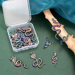 16Pcs 8 Style Rainbow Color Alloy Pendants&nbsp;FIND-LS0001-17MC