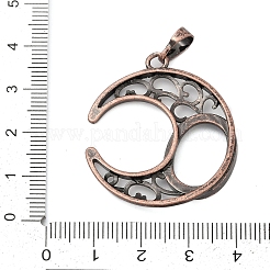 Moon Brass Pendant Cabochon Settings&nbsp;KK-S521-04RC