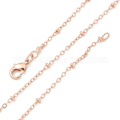 2mm Rack Plating Brass Satellite Chain Necklaces for Women Men&nbsp;MAK-L044-11RG