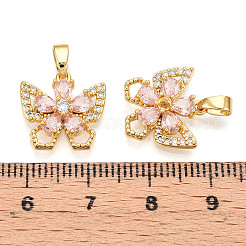 Brass Micro Pave Cubic Zirconia Charms&nbsp;KK-N254-232G