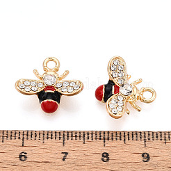 Alloy Rhinestone and Enamel Pendants&nbsp;PALLOY-T092-41G-03