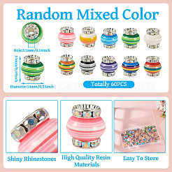 60Pcs Brass Resin Beads&nbsp;KK-TA0002-96