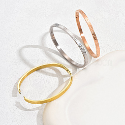 3Pcs Classic Stainless Steel Hinged Bangles for Women&nbsp;UP3566