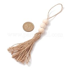 Jute Cord Tassel Pendant Decorations&nbsp;HJEW-JM02822