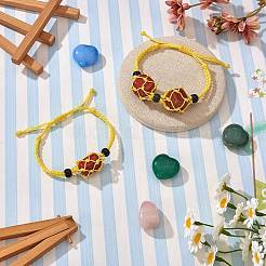 Adjustable Braided Nylon Cord Macrame Pouch Bracelet Making&nbsp;AJEW-SW00013-02