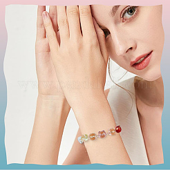 100Pcs 10 Colors Transparent Acrylic Beads&nbsp;MACR-SC0002-31