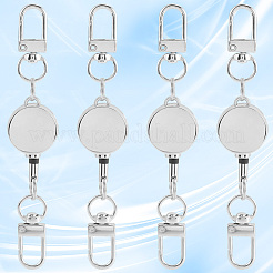 4Pcs Heavy Duty Alloy Retractable Keychain Clasps&nbsp;FIND-SC0016-49P