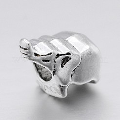 Alloy Musical Notes Large Hole European Beads&nbsp;MPDL-M040-08AS