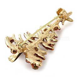 Christmas Alloy Colorful Rhinestone Brooches&nbsp;JEWB-U009-10G