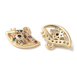 Brass Micro Pave Clear Cubic Zirconia Pendants&nbsp;KK-Q031-47G-05