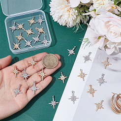 32Pcs 2 Colors Alloy with Rhinestone Pendants&nbsp;FIND-SC0023-34