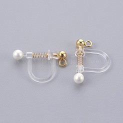 Plastic Clip-on Earring Findings&nbsp;STAS-P221-24G