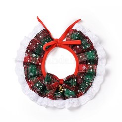 Cloth Pet's Christmas Lace Bandanas&nbsp;AJEW-D051-05G