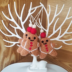 Christmas Theme Wool Felt Gingerbread Man Pendant Decorations&nbsp;PW-WGBEBF0-01