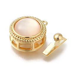 Brass Box Clasps with Resin&nbsp;LS-KK-H480-07G