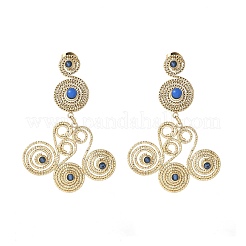 Vortex Spiral 304 Stainless Steel Dangle Stud Earrings&nbsp;EJEW-Q028-01A-G