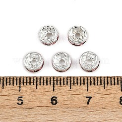 Brass Grade A Rhinestone Spacer Beads&nbsp;RB-A014-Z6mm-23S