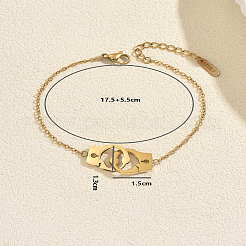 201 Stainless Steel Handcuffs Link Bracelets for Daily Wear and Office&nbsp;XY2095
