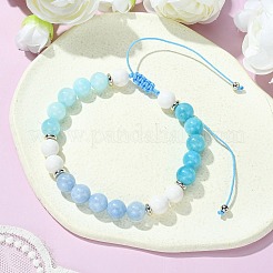 Natural Gemstone Braided Bead Bracelets&nbsp;BJEW-JB09855