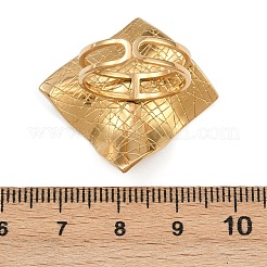 Adjustable 304 Stainless Steel Cuff Rings for Women&nbsp;RJEW-B135-06G