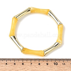 Plating Resin Beads Stretch Bracelets for Women&nbsp;BJEW-P374-02G