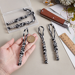 Umbrella Cord Polyester & Spandex Rope Keychain Carabiner&nbsp;HJEW-UN00091