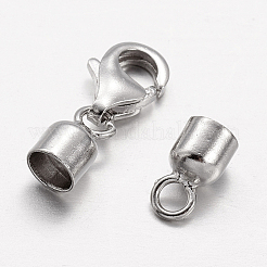 Rhodium Plated 925 Sterling Silver Lobster Claw Clasps&nbsp;STER-P005-01