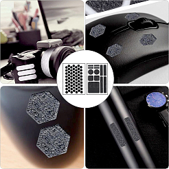 8Pcs 2 Styles PEVA Rubber Anti-Slip Hexagonal Phone Grip Tape Stickers for Phones&nbsp;AJEW-SP0002-64C-02