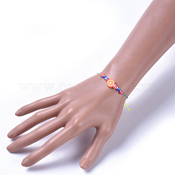 Adjustable Nylon Thread Kid Braided Beads Bracelets&nbsp;BJEW-JB04454-M