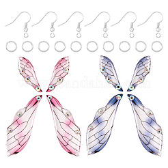 DIY Transparent Resin Wing Dangle Earring Making Kit&nbsp;DIY-TA0010-23